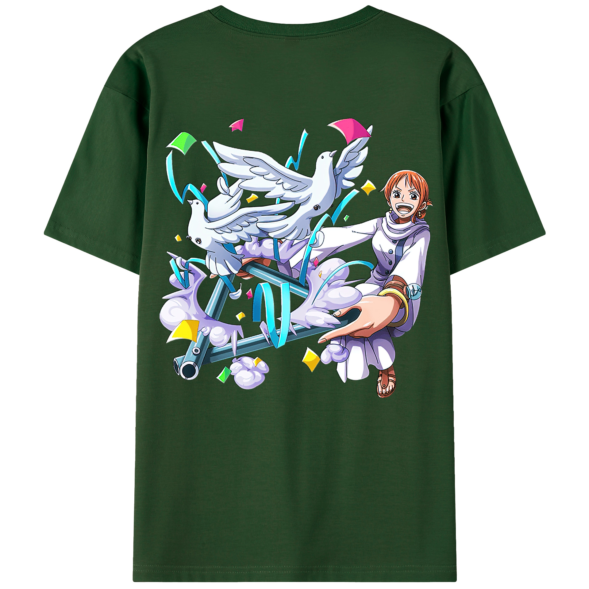 ワンピース ナミ ONE PIECE Nami 綿100％半袖Tシャツ（背面プリント）